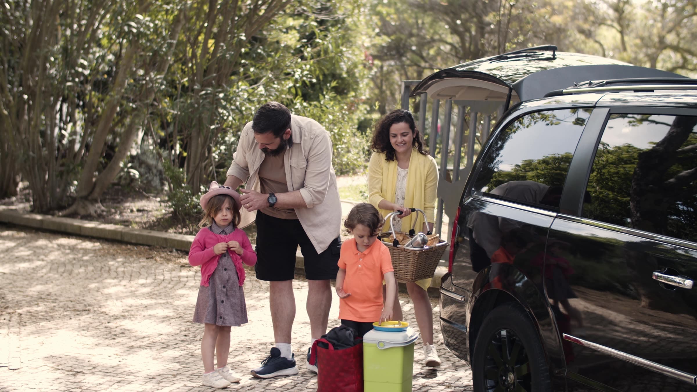 A family spending time together at home.
